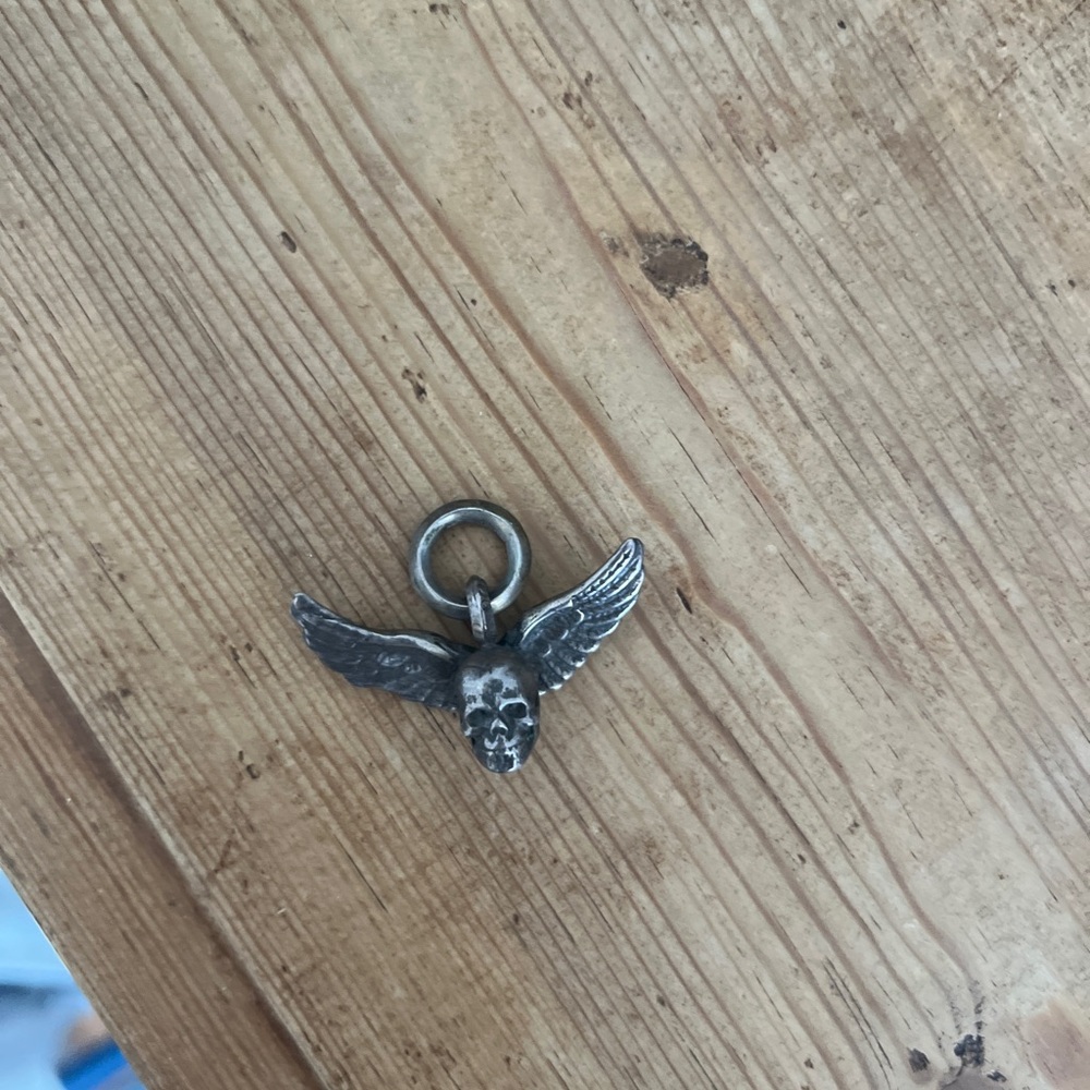 Silver Winged Skull Pendant